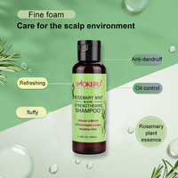 Shampoo nourrissant à la crème de romarin pour les cheveux, anti-pelliculaire, prévention de la chute des cheveux, réparation des cheveux ternes, lissage, format voyage 100ML