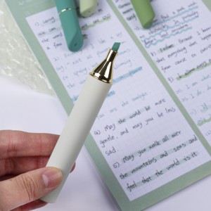 Set di 12 Penne Fluorescenti a Forma di Rossetto, Evidenziatori di Lusso per Planner, Scrittura, Cancelleria Studenti, Regalo, 4 Pezzi/Scatola - Product Image 3