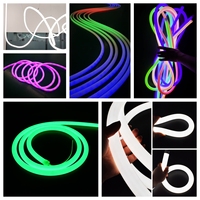 LUMINEUX Rond 360 LED Tube DC12V DC24V RVB Néon LED Lumière Étanche LED Silicone Lumière Néon