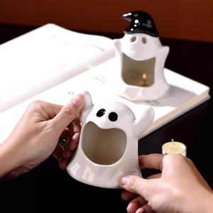 Bueno. Portavelas de Cerámica con Diseño de Fantasma, Ecológico, de Alta Calidad, Base para Velas, Decoración para Ambiente de Halloween, Cenicero, Regalo Artesanal - Product Image 4