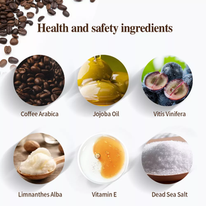 Mascarilla facial blanqueadora corporal, máscara de café orgánico, sal marina, exfoliante natural, café arábigo con colágeno - Product Image 3