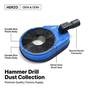 HERZO Accessoire de collecteur de poussière pour perceuse à percussion 172 mm avec capot de protection en plastique personnalisable OEM ODM - Product Image 1
