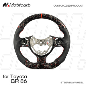 Volante Deportivo Personalizado de Fibra de Carbono Forjado Rojo para Toyota 86 GR 86 GT TRD Edición Especial Coupé 2016-2024 - Product Image 2