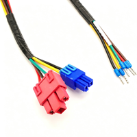 Kabel Harness Kustom dengan Konektor Plastik Merah & Biru, Terminal Pin Pre-crimped untuk Modul Kontrol Peralatan Rumah Tangga