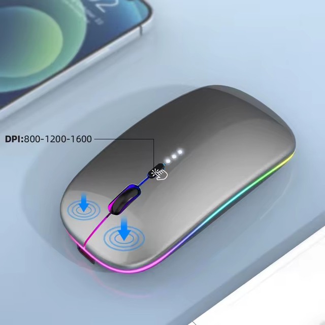 Wireless Rechargeable 2.4G Dual Mode Gaming Mouse OEM USB Computer RGB LED Optical Powered by Battery Power Display for Computer