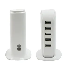 25W 5 Usb multi port stazione di ricarica 1.2m cavo ue caricabatterie rapido da parete hub adattatore per telefono cellulare