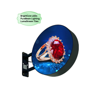 Écran d'affichage LED circulaire double face P2.5 couleur pleine pour intérieur/extérieur, personnalisable avec logo pour publicité