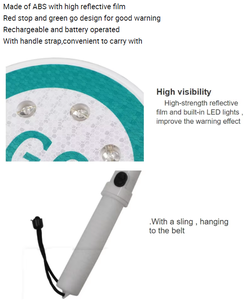 Panneau de signalisation LED clignotant haute réflectivité Stop/Go, signalisation manuelle Stop, panneau lumineux - Product Image 5