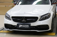 Kit carrosserie complet Pharri pour Mercedes Classe C W205 2015-2021, mise à niveau vers C63 AMG avec embouts d'échappement quadruples
