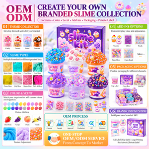 Kit de slime cristallin Butter Cloud avec logo personnalisé OEM ODM, 6 tasses, thème dessert, ensemble de slime, emballage de marque privée pour les distributeurs de jouets - Product Image 2