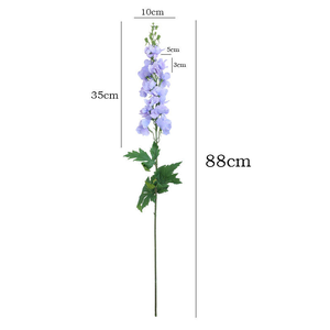 88cm Real Touch Latex Delphinium Artificial <strong>Larkspur</strong> 3D Print Moist Feel Flowers for Luxury Hotel Lobby Wedding Decor - Product Image 6