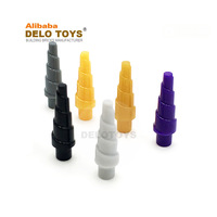 DELO TOYS Briques de construction en vrac DIY en ABS, jouet en plastique pour animaux, cornes, licorne / spirale (N°89522) 34078