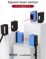Capteur laser photoélectrique infrarouge carré personnalisé à réflexion diffuse PNP NPN 10-30VDC Temps de réponse 5ms Fixe