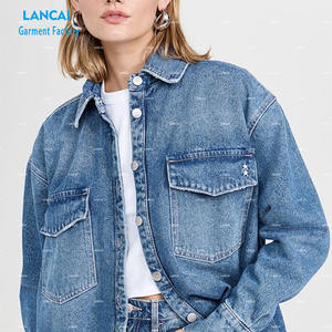 Hiver Automne Veste en jean et pantalon à jambes larges Vêtements deux pièces Ensemble deux pièces pour femmes - Product Image 5