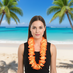 Collana Luminosa Hawaiana con Fiori Tropicali, Ghirlanda per Danza Hula, Collana LED Lampeggiante per <span class=keywords><strong>Luau</strong></span> Hawaii - Product Image 3