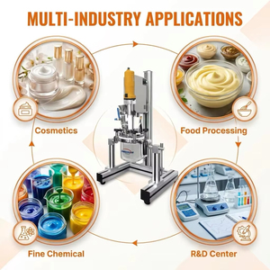 Homogénéisateur émulsifiant sous vide Imberson Lab <span class=keywords><strong>Mini</strong></span> 5L, petit mélangeur sous vide industriel pour la fabrication de lotions, gels et produits chimiques quotidiens - Product Image 4