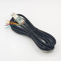 Cable Ftdi Original de 1,8 m, Chip Ft232rl Negro, Convertidor de Cable Serie Uart a Usb, Compatible con Win11