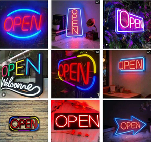Welcome Open LED Neon <b>Sign</b> <b>Lights</b> Customizable RGB Multi-Color Remote Control Wall Mountable for Home Bar Wedding Event Decor - Product Image 2
