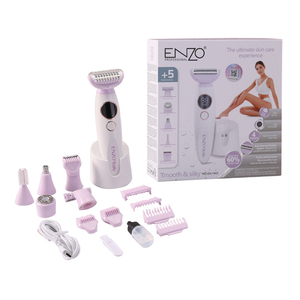 ENZO plus récent professionnel bonne vente 6 en 1 dame soie <span class=keywords><strong>épil</strong></span>ateur avec <span class=keywords><strong>épil</strong></span>ateur rasoir et visage brosse Massage tête nez tondeuse - Product Image 1