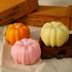 3D Pumpkin Scented Candle Handmade Soy Wax Halloween Party Decoration Prop Home Atmosphere <b>Ornament</b> Gift - Product Image 2
