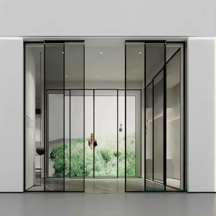 Luxury design high quality double glass thermal break waterproof aluminium alloy patio sliding door aluminum doors price
