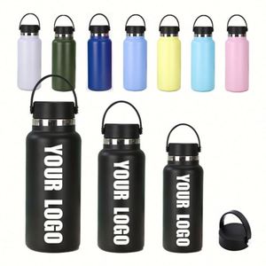 Bouteille isotherme personnalisée en acier inoxydable avec logo imprimé, gourde de sport pour l'extérieur avec logo personnalisé - Product Image 1