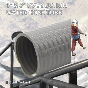 6 Inch 8 Inch Drainage Vacuum Pipe Duct Helix PVC Suction Water Hose <b>Plastic</b> <b>Tube</b> Drainage <b>Plastic</b> <b>Tube</b> PVC Suction Hose - Product Image 2