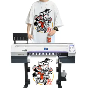 New technology A1 size UV DTF Film printer with 4 heads fluorescent color crystal label printing machine