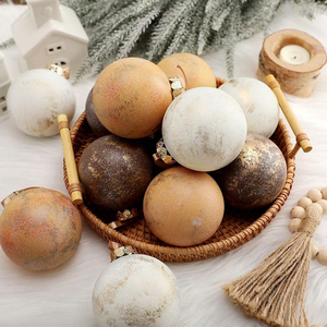 Vintage Christmas Ball Ornaments Set - Retro Style Baubles for Tree Decor, Hotel Window Display, Festive Hanging Decorations - Product Image 3