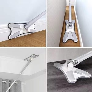 Hand Wash-Free Twist Wet <b>Dry</b> Stainless Steel <b>Mop</b> Rod Eco-Friendly Rotating Flat <b>Mop</b> Four-Side Wringing 120cm Microfiber High - Product Image 3
