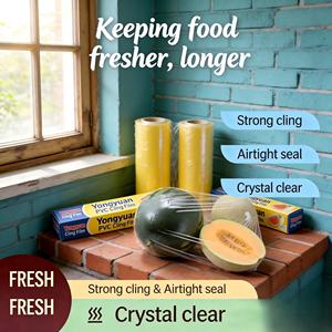 <span class=keywords><strong>Film</strong></span> alimentaire transparent en PVC de qualité alimentaire, rouleau de <span class=keywords><strong>film</strong></span> plastique écologique, <span class=keywords><strong>film</strong></span> de conservation non toxique pour la viande, les fruits de mer et la restauration - Product Image 5