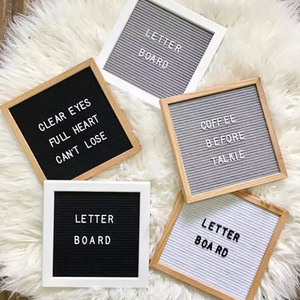Tablero de letras de madera, tablero de mensajes cuadrado de fieltro, paquete de varias piezas, accesorio decorativo de estilo minimalista para fotografía - Product Image 1