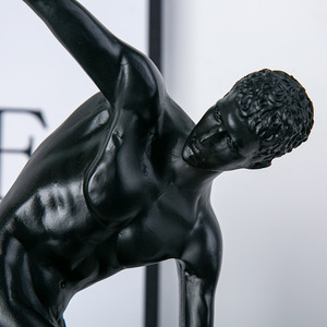 Discus Thrower Resin Statue Classical Greek <strong>Athlete</strong> Sculpture Sports Art Decor for Gym &amp; Office Bulk Wholesale &amp; Custom Orders - Product Image 3