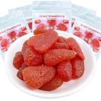 60G Hele Verse Zoetzure Gedroogde Aardbeien Gekonfijte Fruitsnacks In Zakverpakking
