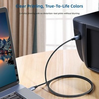 Kabel Printer USB 2.0 Nylon AM ke BM untuk Komputer