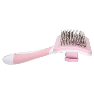 Yinste Pet <b>Button</b> Comb Plastic <b>Dog</b> Cat Grooming Tool With Handle - Product Image 2