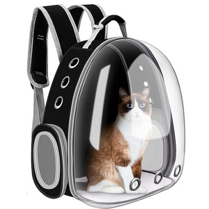 Baolujie Pet <b>Backpack</b> Transparent Breathable Cat Carrier 12-Pound Capacity All Seasons Use - Product Image 5