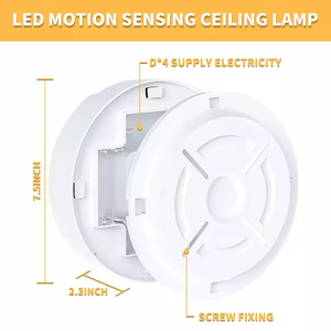 <b>Motion</b> <b>Sensor</b> AAA Battery Operated Remote Control LED Ceiling <b>Light</b> for Living Room <b>Indoor</b>/Outdoor Night <b>Lights</b> - Product Image 5