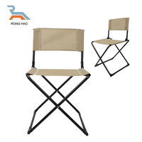 Chaises pliantes de plage de pique-nique portables en tube d'acier avec logo personnalisé pour meubles d'extérieur