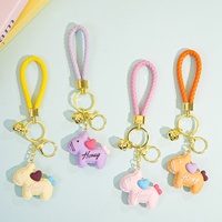 Porte-clés et lanière en fer motif dessin animé 2026, multicolore, pour étudiant, pendentif créatif pour sac, décoration à suspendre pour coque de téléphone, petit modèle pour couple