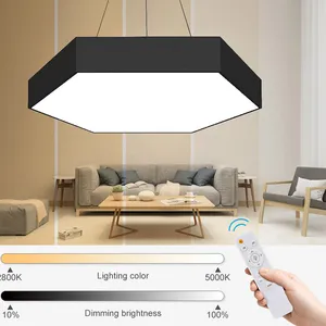 New Design Multi Shape Dimmable CCT Ceiling Hanging Light Modern Meeting Room Remote Control Office Pendant Light Chandelier