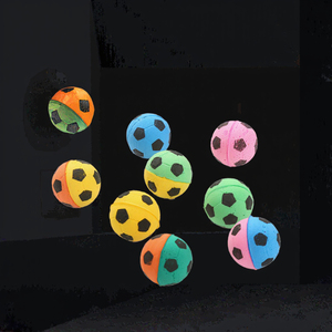 Giocattolo da Masticare per <span class=keywords><strong>Gatti</strong></span> di Piccole Dimensioni, Stile Cartone Animato, Luminoso e Sonoro, Ecologico, Palla da Allenamento per Animali Domestici, Pallone da Calcio Elastico in TPR con Punte - Product Image 3
