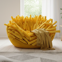 Canapé-lit confortable en forme de frites, siège original sur le thème des en-cas, doux et mignon, pour adultes et enfants, salon, chambre à coucher, meubles de détente