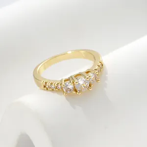 时尚精华18k镀金新款女性金戒指设计