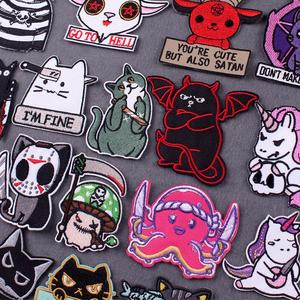 Patchs brodés Cool Cat à thermocoller pour vêtements, vente en gros, patchs personnalisés de haute qualité - Product Image 1