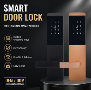 Serrure de porte d'hôtel intelligente, entrée sans clé, clavier numérique, carte RFID, poignée à levier, serrure électronique de sécurité pour appartement - Product Image 2