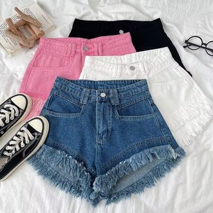 Shorts en <span class=keywords><strong>jean</strong></span> vintage taille mi-haute pour <span class=keywords><strong>femme</strong></span>, style coréen, vente directe d'usine en gros, pour la vente de rue - Product Image 2