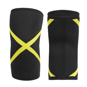 LADYGLOW-Genouillère de compression avec logo personnalisé, soutien pour genouillère d'haltérophilie, fitness, noir, 7mm, <span class=keywords><strong>crossfit</strong></span> - Product Image 5