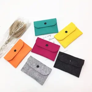 High quality felt credit card bag, envelope pouch, wallet, business card pouch with custom logo