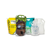 Herbruikbare, biologisch afbreekbare, voedselveilige plastic drinkpakken met tuit voor fruit- en sapverpakkingen